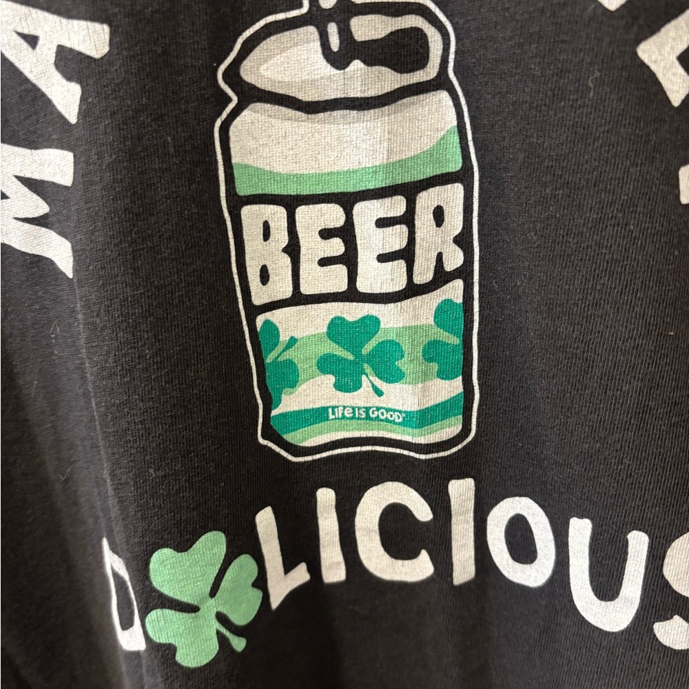 Life Is‎ Good Charcoal Beer T Shirt - Picture 2 of 4
